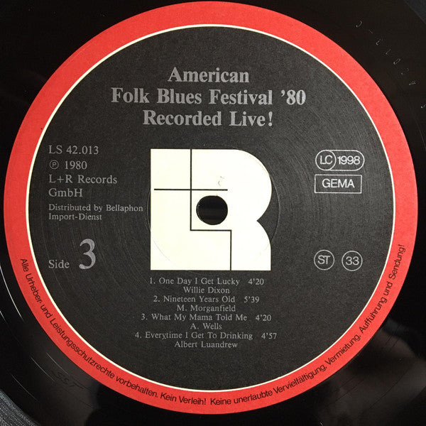 American Folk Blues Festival '80 , 2LP , Gatefold