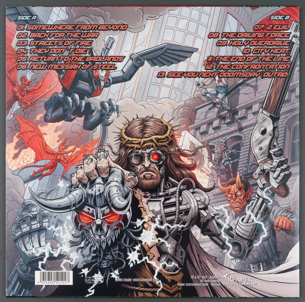 Motorjesus – Streets Of Fire , Limited Reaper Edition, Red/Silver Splatter