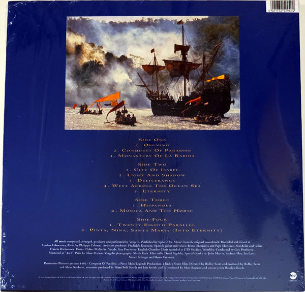 Vangelis – 1492 - Conquest Of Paradise (Music From The Original Soundtrack), 2xLP, Yellow Flame Vinyl