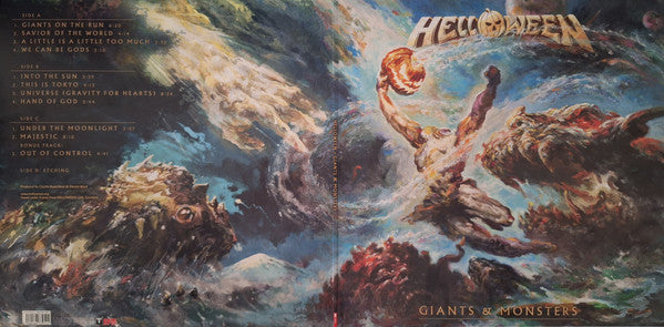 Helloween – Giants & Monsters , 2LP , Gatefold , Giant Black Yellow vinyl , side 4 etched