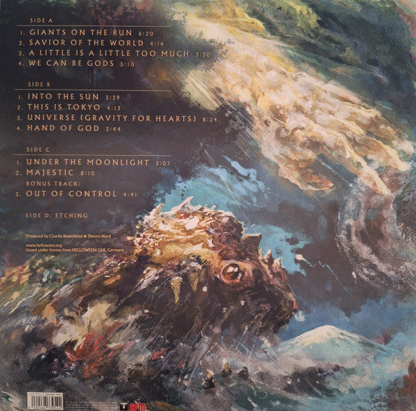 Helloween – Giants & Monsters , 2LP , Gatefold side 4 Etched , blue vinyl