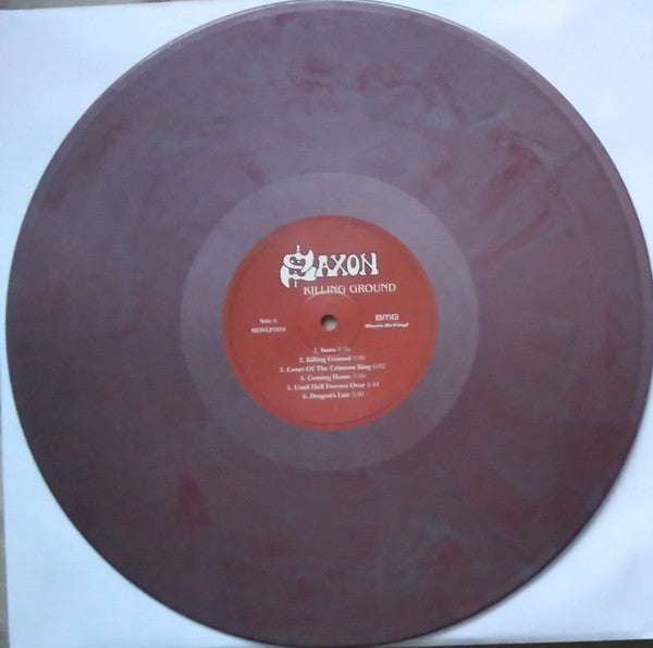Saxon – Killing Ground, Limited Edition, Numbered(269/1000), Red And Silver Marbled Vinyl