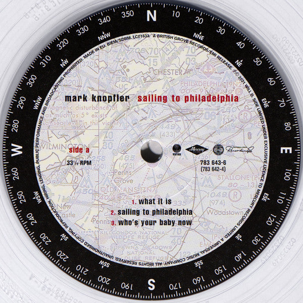 Mark Knopfler – Sailing To Philadelphia , 2LP , Special Edition, 25th Anniversary , 180 Gram, Clear Vinyl