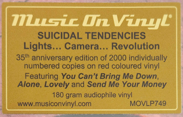 Suicidal Tendencies – Lights... Camera... Revolution, Limited Edition, Numbered( 994,995/2000), Red Vinyl