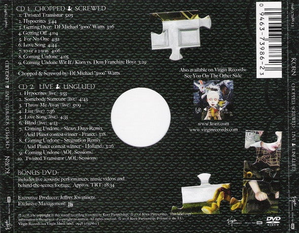 Korn – Chopped, Screwed, Live & Unglued, 2xCD+DVD