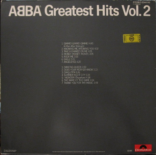 ABBA – Greatest Hits Vol. 2 Gatefold