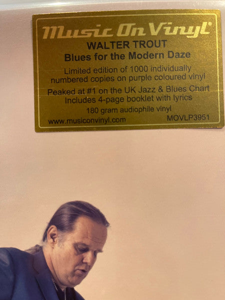 Walter Trout – Blues For The Modern Daze, 2xLP, Gatefold, Limited Edition, Numbered( 58/1000), Purple Vinyl