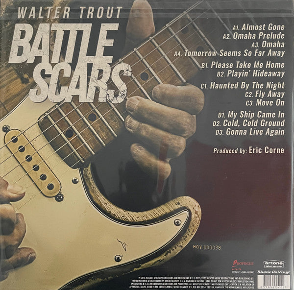 Walter Trout – Battle Scars, 2 x LP, Gatefold, Limited Edition, Numbered( 461/1000), Aquamarine Vinyl