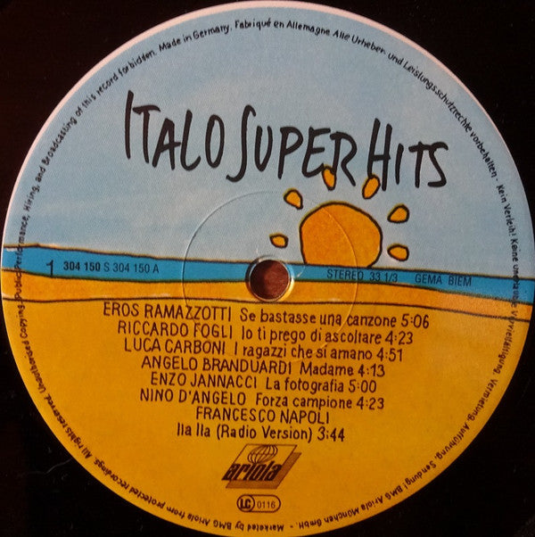 Italo Super Hits , 2LP