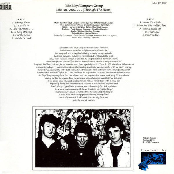 The Lloyd Langton Group* – Like An Arrow... (Through The Heart) ( Richard Hugh guitarist Hawkwind)