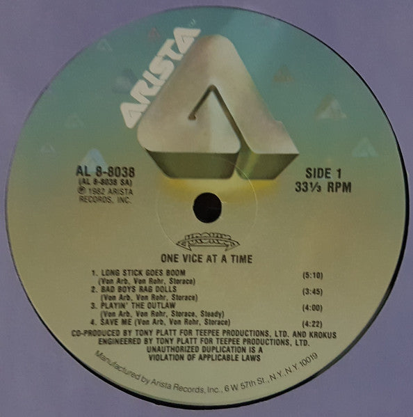 Krokus – One Vice At A Time, US Press
