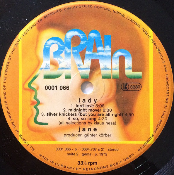 Jane – Lady , Gatefold