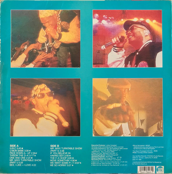 The 2 Live Crew – Live In Concert, 1st Press