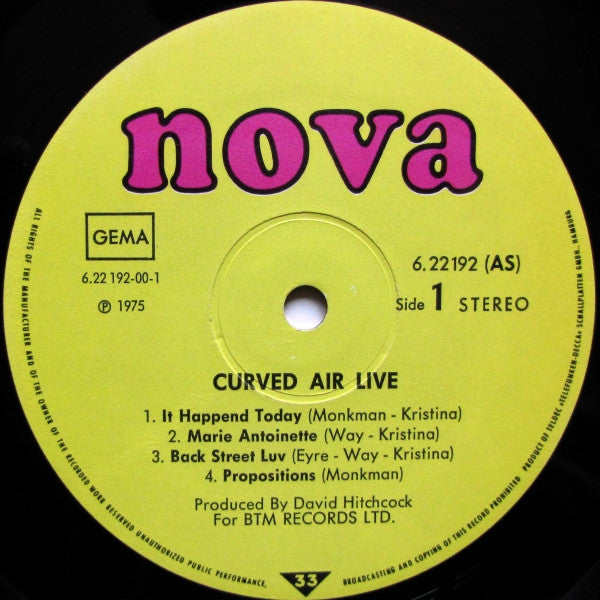 Curved Air – Curved Air Live