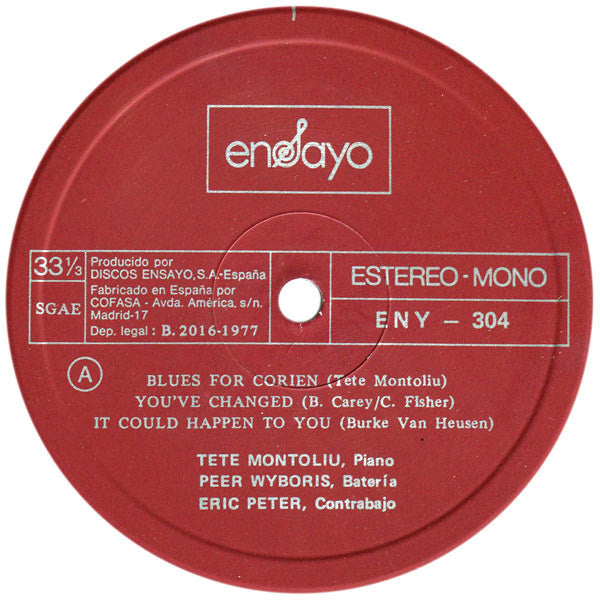 Tete Montoliu – Blues For Myself