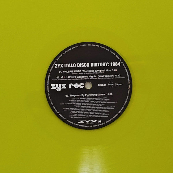 ZYX Italo Disco History 1984 , 2LP , Gatefold , Partially Mixed, Purple & Green Vinyls