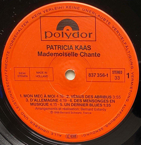 Patricia Kaas – Mademoiselle Chante...