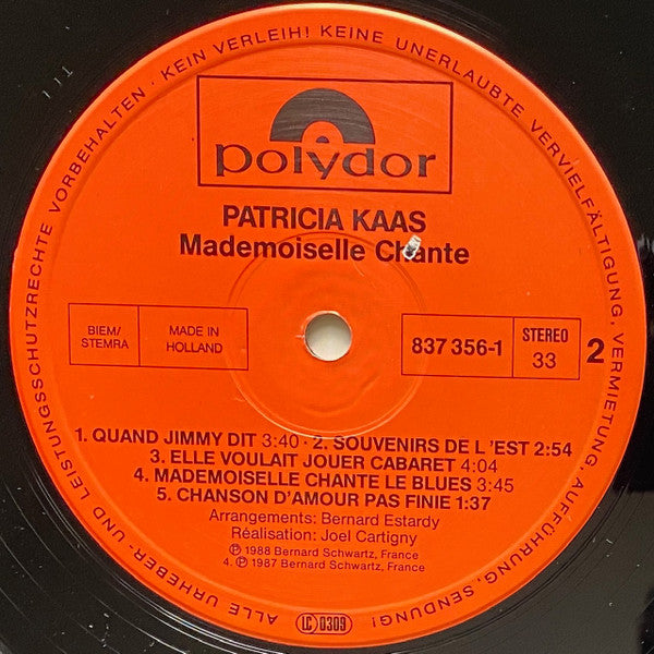 Patricia Kaas – Mademoiselle Chante...