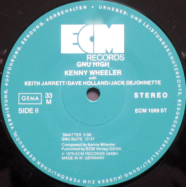 Kenny Wheeler – Gnu High , ECM