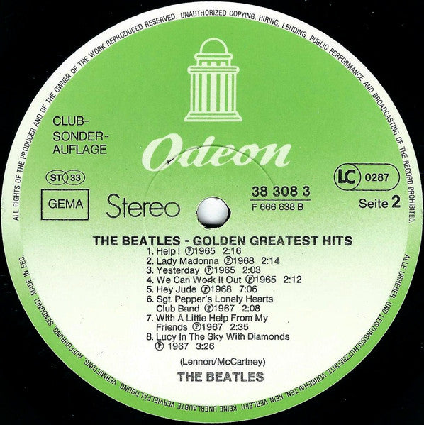 The Beatles – Golden Greatest Hits , Club Edition