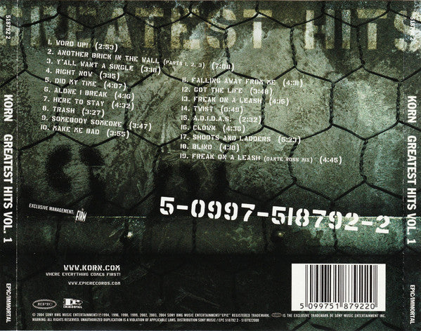 Korn – Greatest Hits Vol. 1