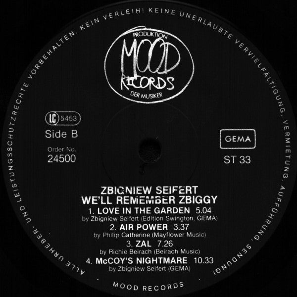 Zbigniew Seifert – We'll Remember Zbiggy