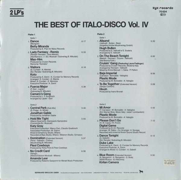 The Best Of Italo-Disco Vol. 4 , 2LP , Gatefold