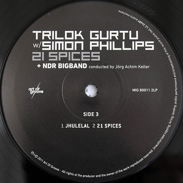 Trilok Gurtu W/ Simon Phillips + NDR Bigband* – 21 Spices, Limited Edition, LP + LP, Single Sided