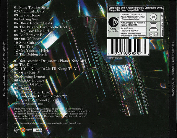 The Chemical Brothers – Singles 93-03, 2xCD