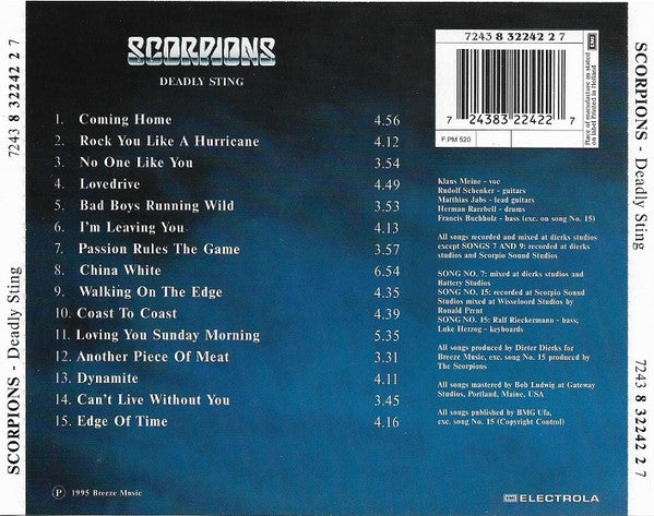 Scorpions – Deadly Sting