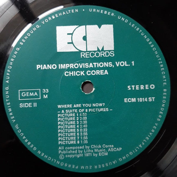Chick Corea – Piano Improvisations Vol. 1