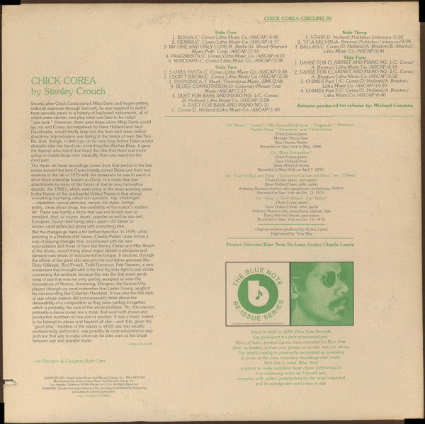 Chick Corea – Circling In, 2xLP, Gatefold