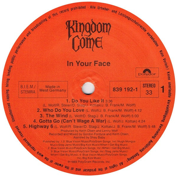 Kingdom Come – In Your Face