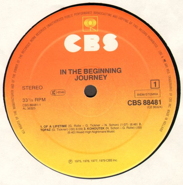 Journey – In The Beginning 1975-1977 , 2LP , Gatefold