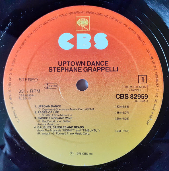 Stephane Grappelli* – Uptown Dance