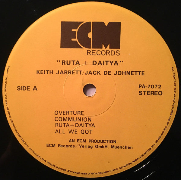 Keith Jarrett • Jack DeJohnette – Ruta And Daitya , japan , fara OBI