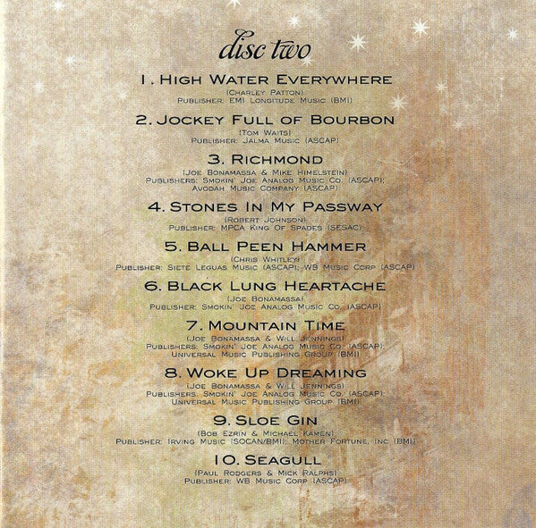 Joe Bonamassa – An Acoustic Evening At The Vienna Opera House , 2 CD