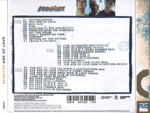 Scooter – Age Of Love, 3xCD, Digipak