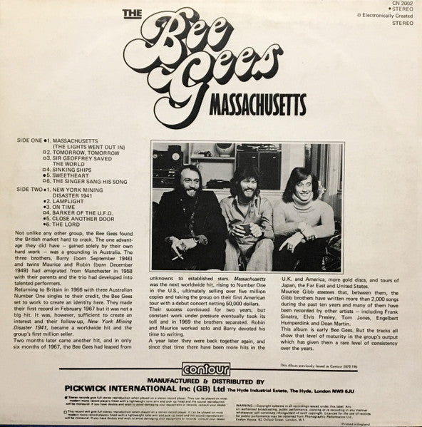 The Bee Gees* – Massachusetts