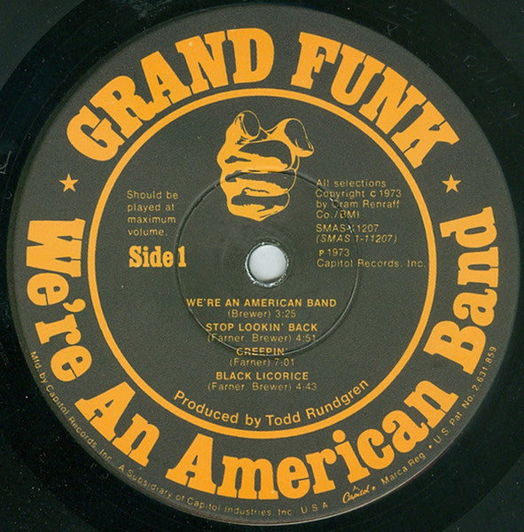 Grand Funk* – We're An American Band , Gatefold