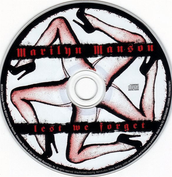 Marilyn Manson – Lest We Forget - The Best Of, CD, DVD, Digipak