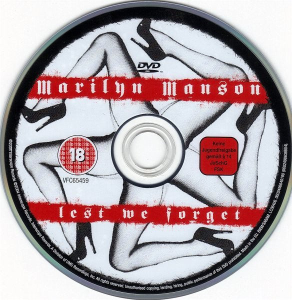 Marilyn Manson – Lest We Forget - The Best Of, CD, DVD, Digipak