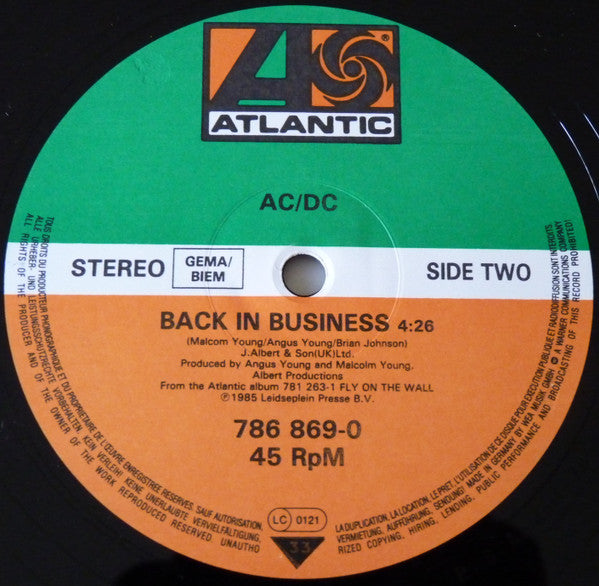 AC/DC – Danger, Vinyl, 12", 45 RPM, Single