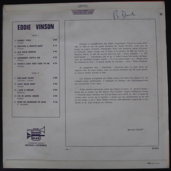 Eddie Vinson* – Wee Baby Blues