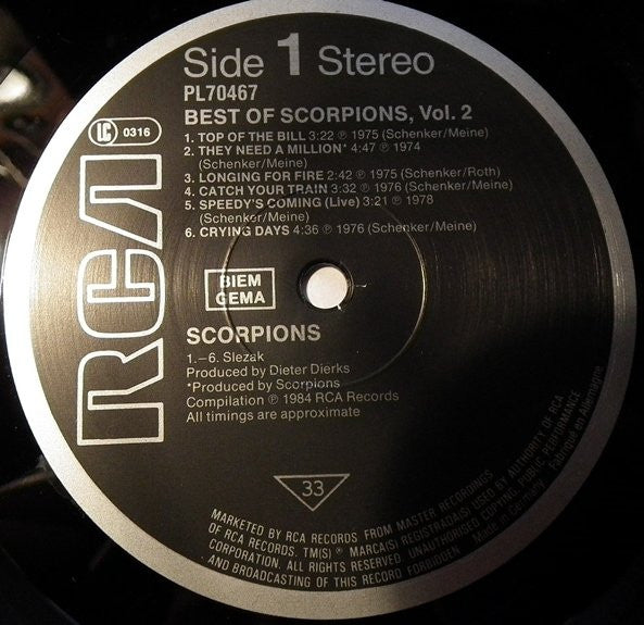 Scorpions – Best Of Scorpions, Vol. 2