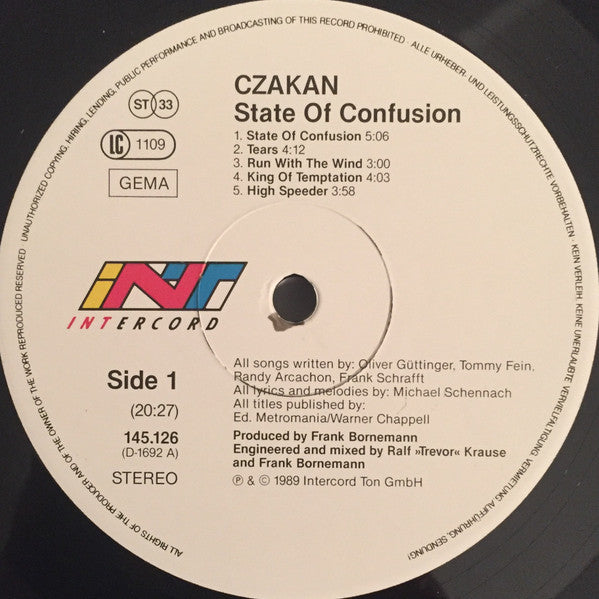 Czakan – State Of Confusion , 1 press , cu autografe