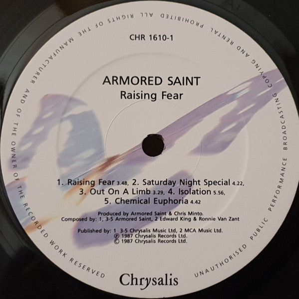Armored Saint – Raising Fear , 1st press UK