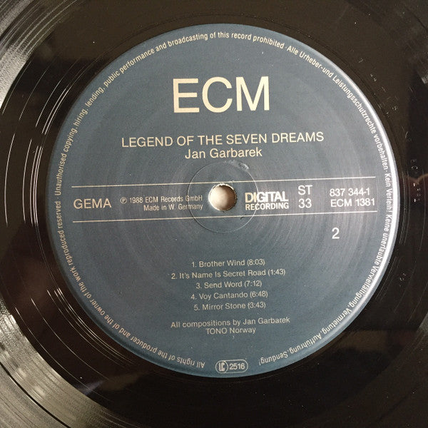 Jan Garbarek – Legend Of The Seven Dreams , ECM