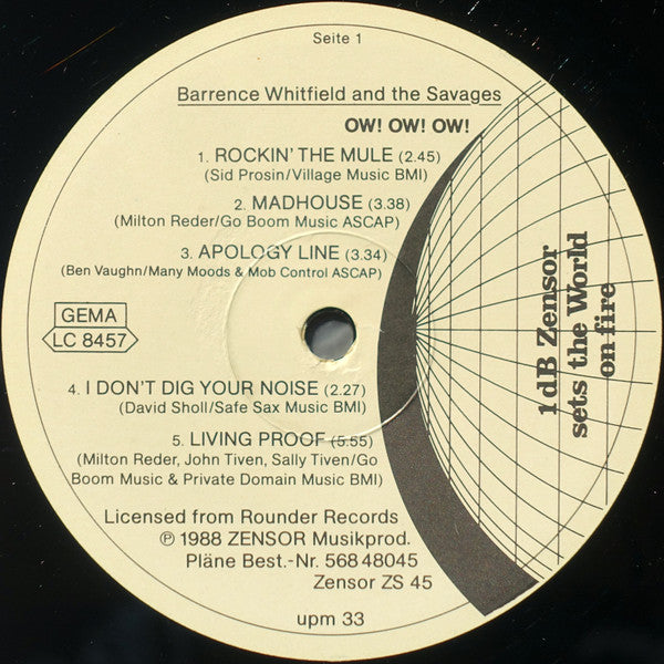 Barrence Whitfield And The Savages – Ow! Ow! Ow!