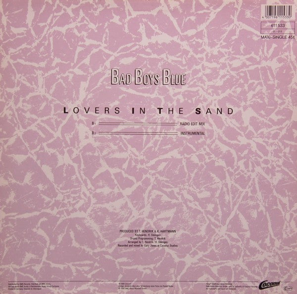 Bad Boys Blue – Lovers In The Sand , 12", 45 RPM, Maxi-Single